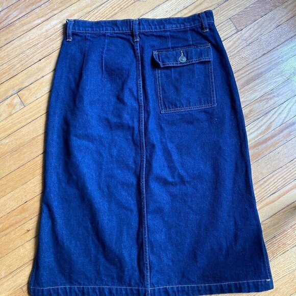 CURRENT ELLIOT DENIM CARPENTER style MIDI DENIM SKIRT SIZE 30==8/10 US - Picture 5 of 8
